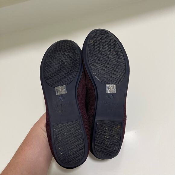 Rothy's The Flat Blackberry Captoe Ombre Colorblock Flats Size 9.5 - Picture 6 of 9